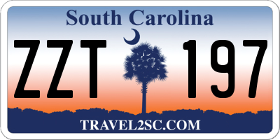 SC license plate ZZT197