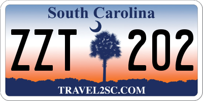 SC license plate ZZT202