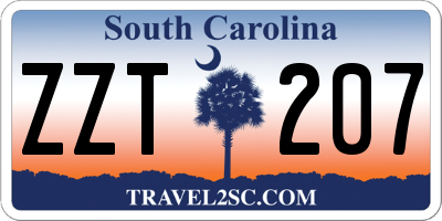 SC license plate ZZT207