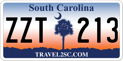 SC license plate ZZT213