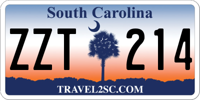 SC license plate ZZT214