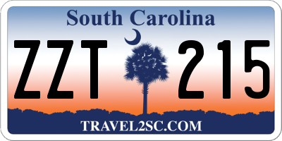 SC license plate ZZT215
