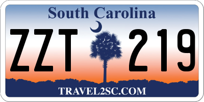 SC license plate ZZT219