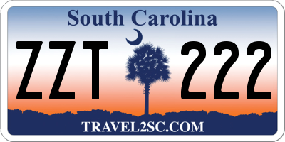 SC license plate ZZT222
