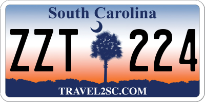 SC license plate ZZT224