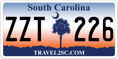 SC license plate ZZT226