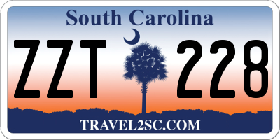 SC license plate ZZT228