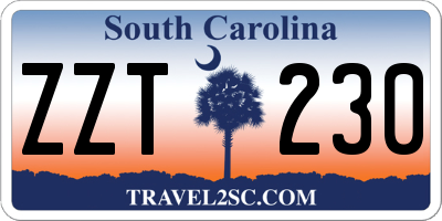 SC license plate ZZT230