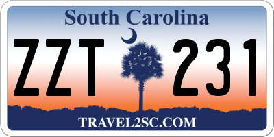 SC license plate ZZT231
