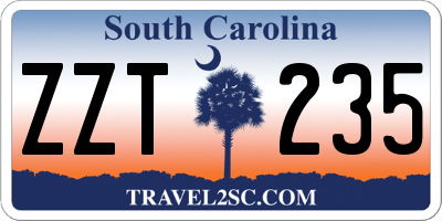 SC license plate ZZT235