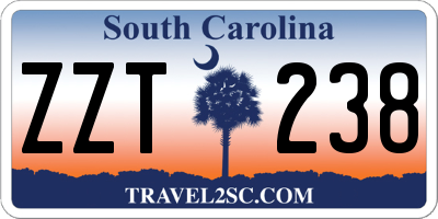 SC license plate ZZT238