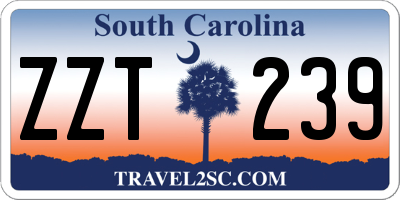 SC license plate ZZT239