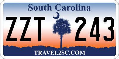SC license plate ZZT243