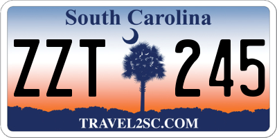 SC license plate ZZT245