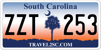 SC license plate ZZT253