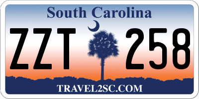 SC license plate ZZT258