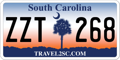 SC license plate ZZT268