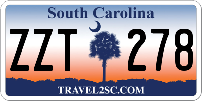 SC license plate ZZT278