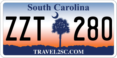 SC license plate ZZT280