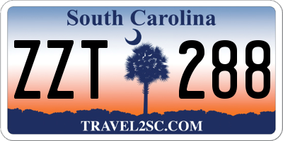 SC license plate ZZT288