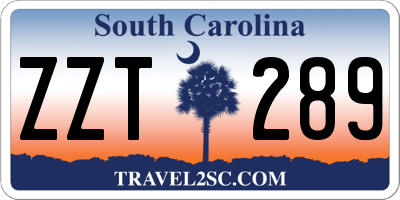SC license plate ZZT289