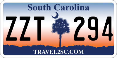 SC license plate ZZT294