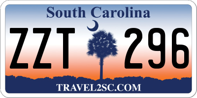 SC license plate ZZT296