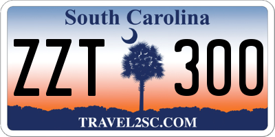 SC license plate ZZT300