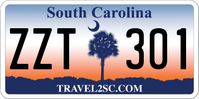 SC license plate ZZT301