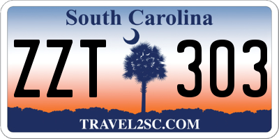 SC license plate ZZT303