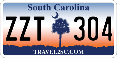 SC license plate ZZT304