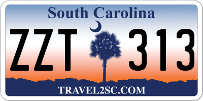 SC license plate ZZT313