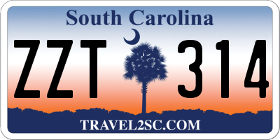 SC license plate ZZT314