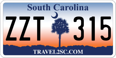 SC license plate ZZT315