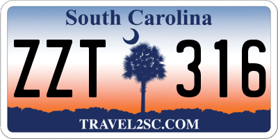 SC license plate ZZT316