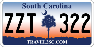 SC license plate ZZT322