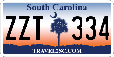 SC license plate ZZT334