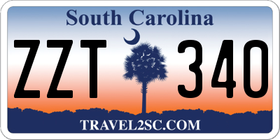 SC license plate ZZT340