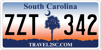 SC license plate ZZT342