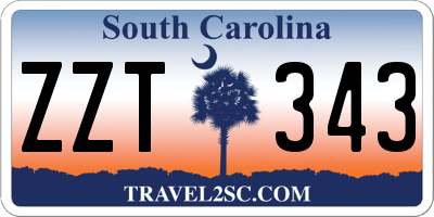 SC license plate ZZT343