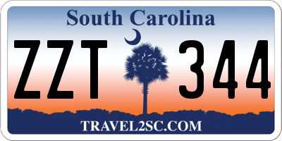 SC license plate ZZT344