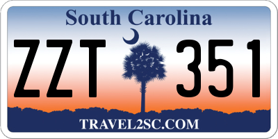 SC license plate ZZT351