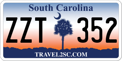 SC license plate ZZT352