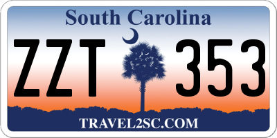 SC license plate ZZT353