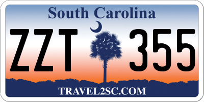 SC license plate ZZT355