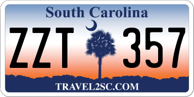 SC license plate ZZT357