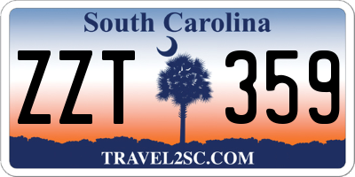 SC license plate ZZT359