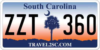 SC license plate ZZT360