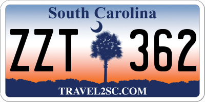 SC license plate ZZT362