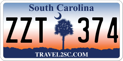 SC license plate ZZT374